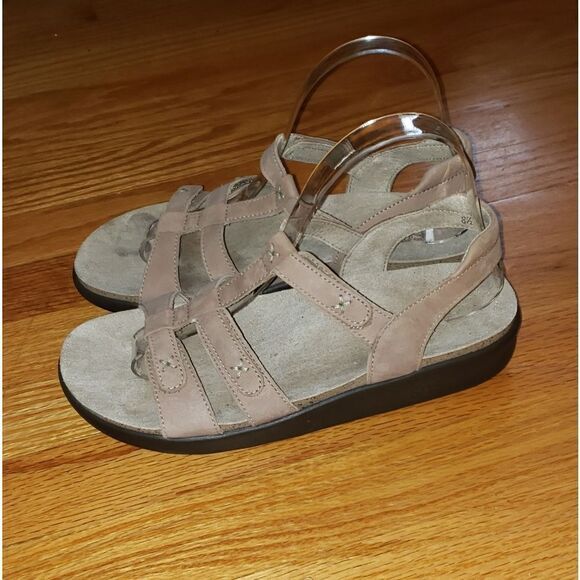 SAS Tan Leather Slingback Sandals - Picture 3 of 7